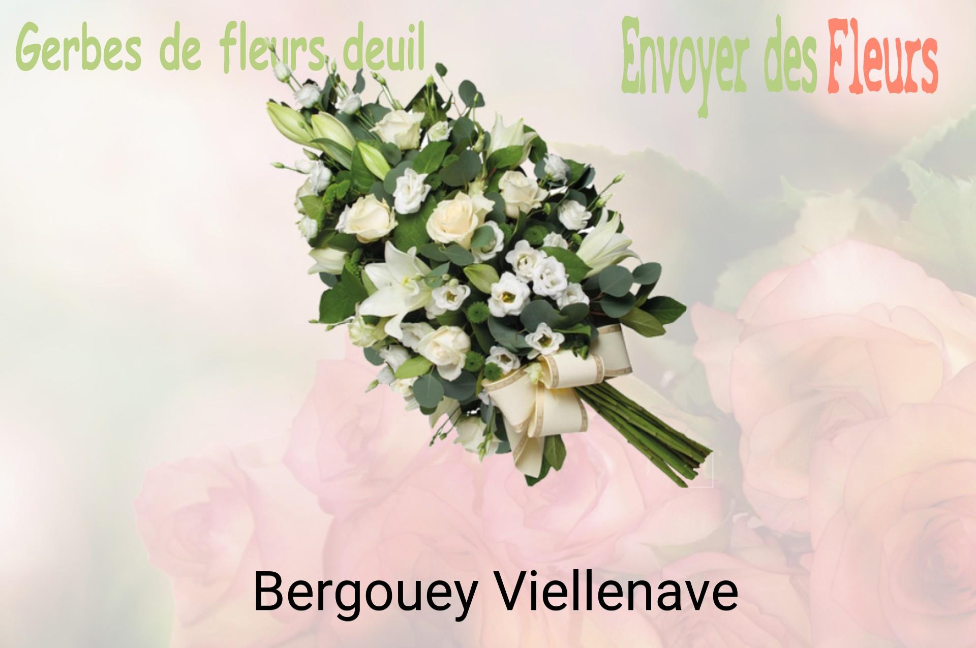 Gerbe de fleurs de deuil livrée à Bergouey-Viellenave